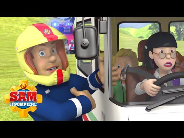 Sam il Pompiere | Super salvataggio in autobus! | Cartoni animati