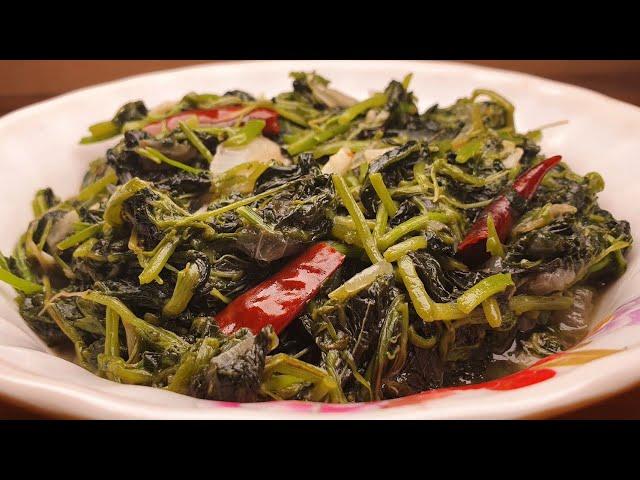 Touffé Brèdes Malbar Mauricien | Stir Fry Amaranth Leaves