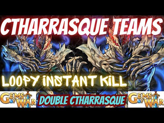 Gems of War Ctharrasque Teams | DOUBLE LOOPY INSTANT KILLS! 3 Teams for new boss troop Ctharrasque