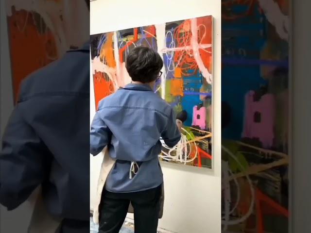 Pamela Caughey - Art Demo #shorts #viral #fyp #artwork #paintingtutorial