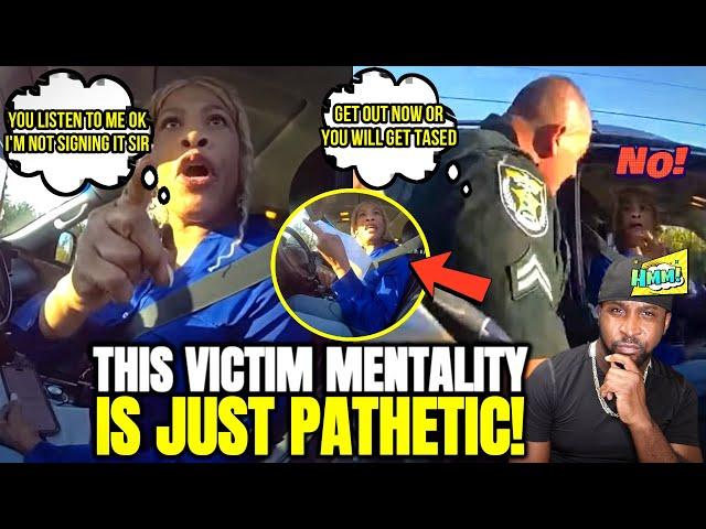 Delusional Woman Thinks That She Doesn't Have To Sign A Citation Because She's Black