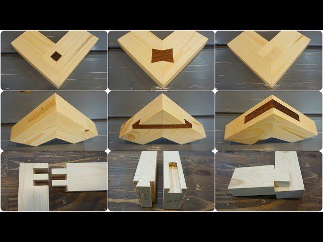 12 Woodworking Joints / Wood corner joints