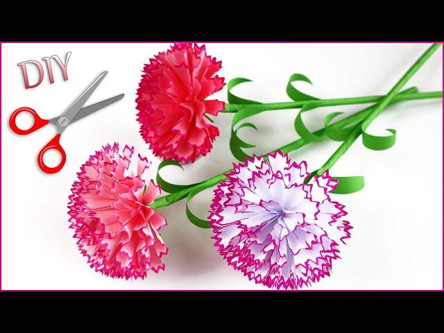 Paper Flowers  How to make Carnation Flowers with Paper