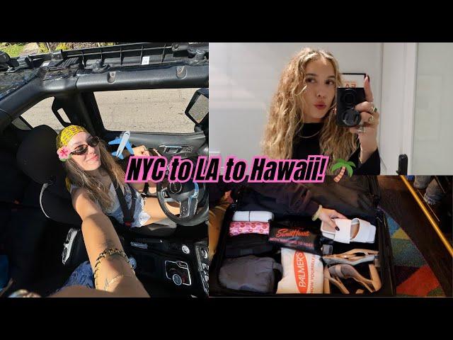 NYC to LA to Hawaii  (Packing, getting my hair done, Airbnb tour!)