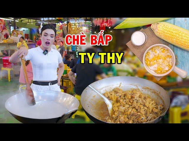 Ty Thy trổ tài nấu CHÈ BẮP đãi nhân viên ăn no nê giữa mùa mưa bão táp - Ty Thy Vlog Gỏi đu đủ