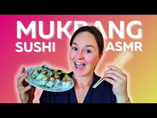 ASMR | Sushi mukbang | Praten over sport