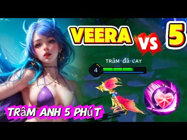 Nguyên nhân trâm anh đổi tên liên quân cầm veera cân 5 team bạn | Top 1 veera |