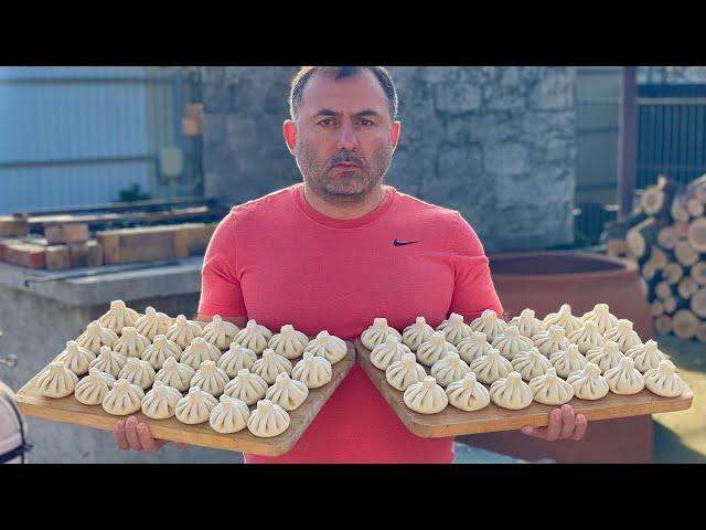 HOMEMADE TRADITIONAL CAUCASUS KHINKALI. ENG SUB