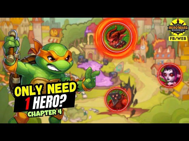 Best Team for ALL Ch 4 Ninja Turtles Mini Bosses! | Hero Wars Dominion Era