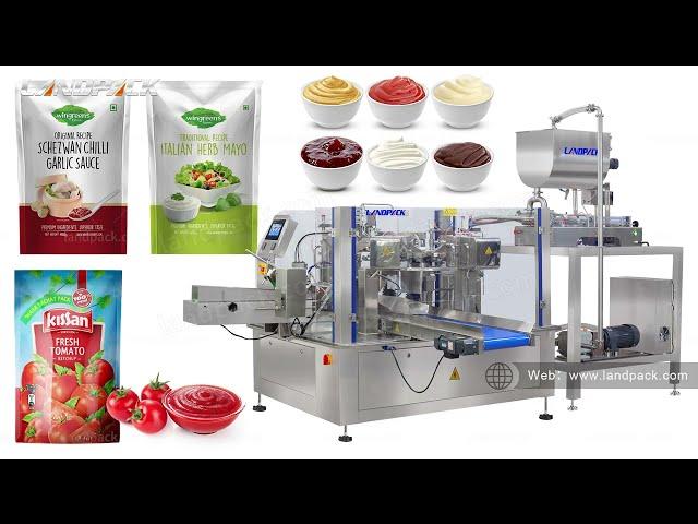 Automatic Liquid Sauce Stand Pouch Zipper Pouch Premade Pouch Packing Machine