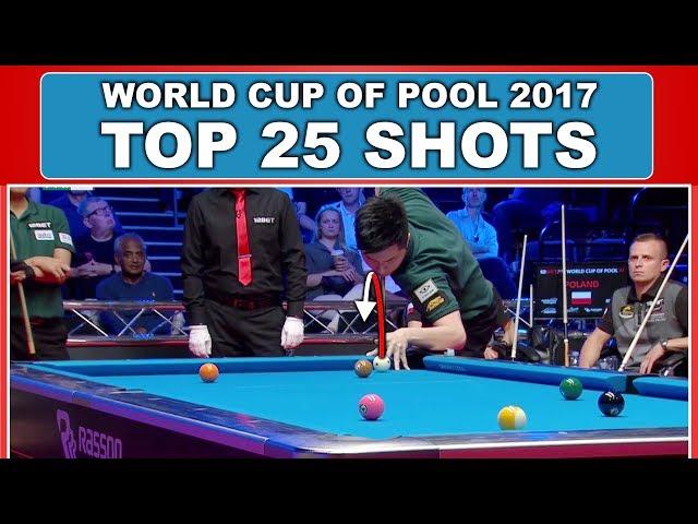 TOP 25 BEST SHOTS World Cup Of Pool 2017 (9-ball pool)