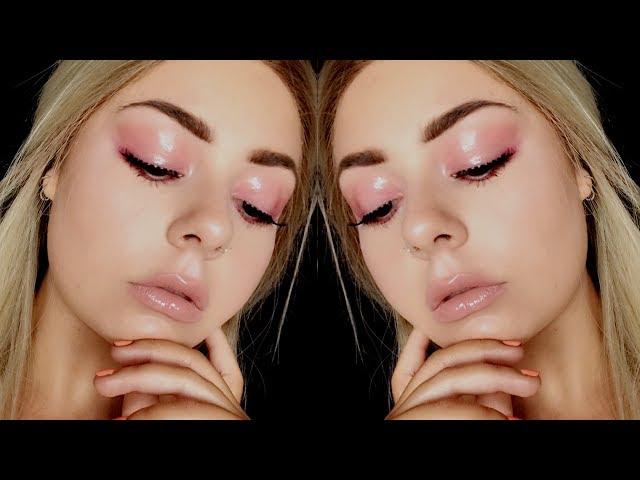 PINK GLOSSY EYE MAKEUP |  #LetsTalkTechnic