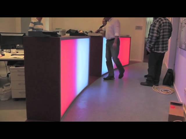 MADRIX NEO @ reception counter RGB LED lighting control