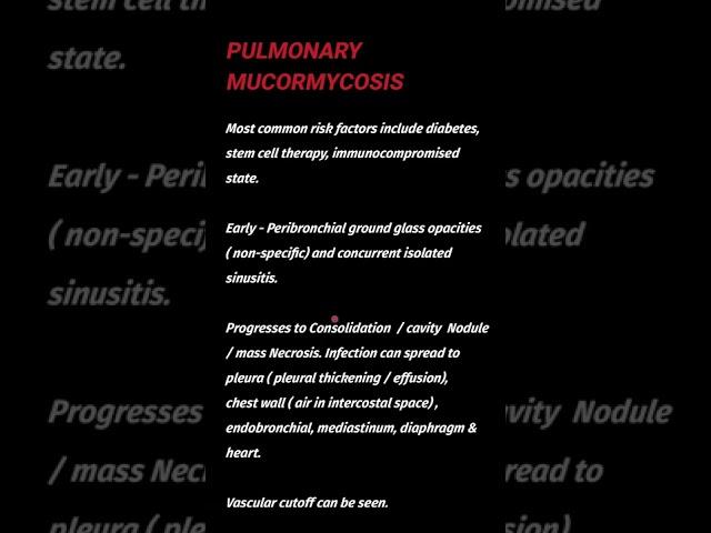 PULMONARY MUCORMYCOSIS    #Karthik Palada