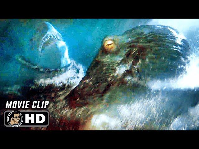 Shark Vs Kraken Fight Scene #2 | MEG 2 THE TRENCH (2023) Action, Movie CLIP HD