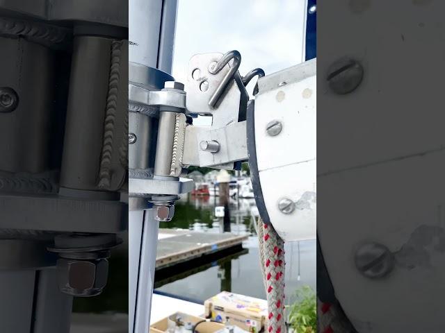 Sailboat Renovation: Custom Designed Gooseneck (designed by us) and Install #sailboatliving #nomads