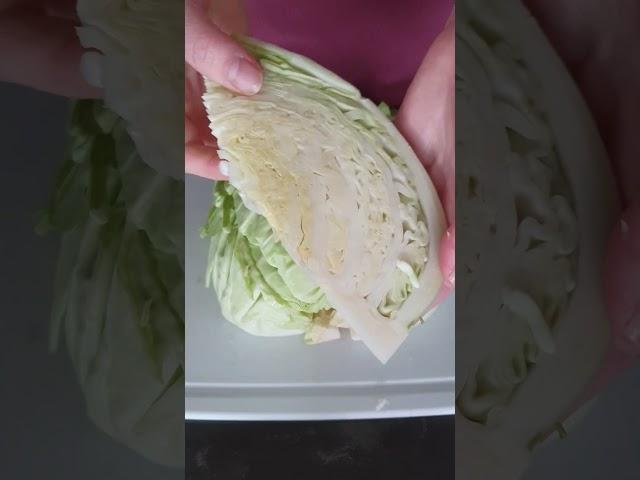 Easy Way to Cut Cabbage Wedges #recipe #cabbage #cooking