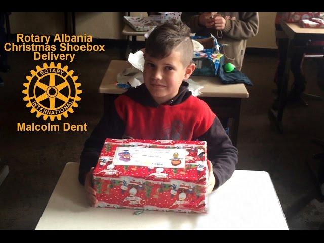 Rotary Albania Christmas shoebox delivery by Malcolm Dent