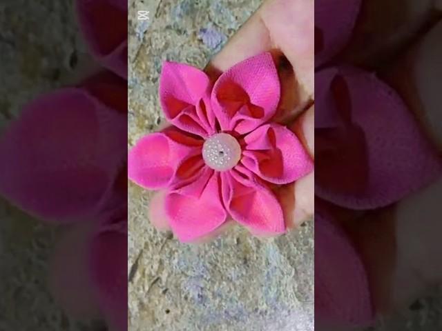 how to make fabric flower #1minute #diy #5minuteeverything #1minutevideo #craft #1minutehacks#sh