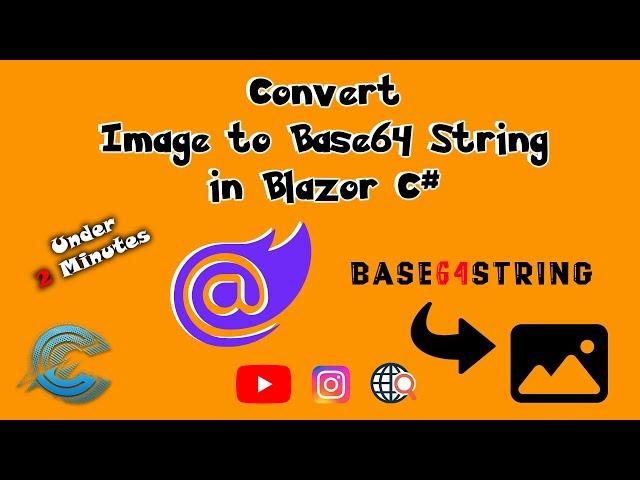 Convert Image to #Base64 #String in #Blazor #csharp | CodeLSC