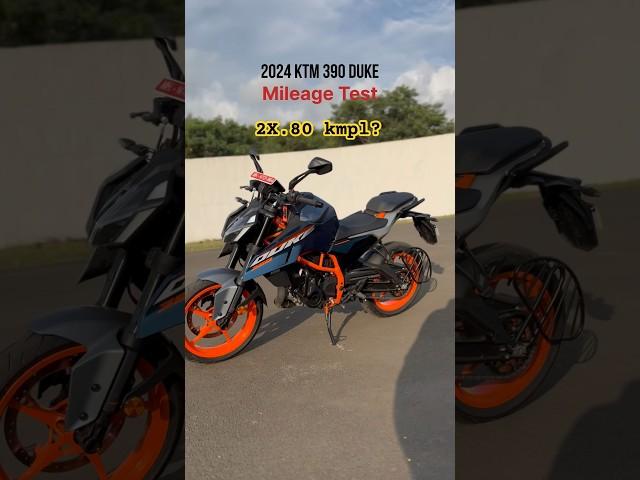 2024 KTM 390 Duke Mileage Test | BikeWale #shorts