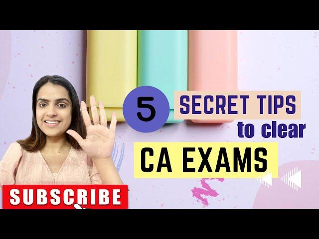 Tips to clear CA Exams | CA Foundation, Inter, Final | 5 Tips to become CA | CA Tanvi Sukhija