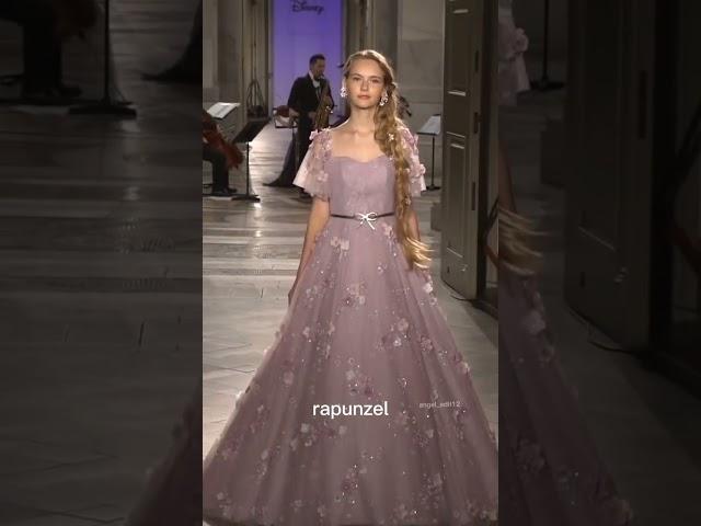 cinderella,belle, Rapunzel real life dresses  #fashionshow #disney #rapunzel #cinderella #belle