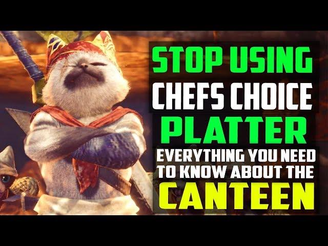 ️ STOP Using Chef's Choice Platter! BEST CUSTOM CANTEEN PLATTERS + FOOD SKILLS Monster Hunter World