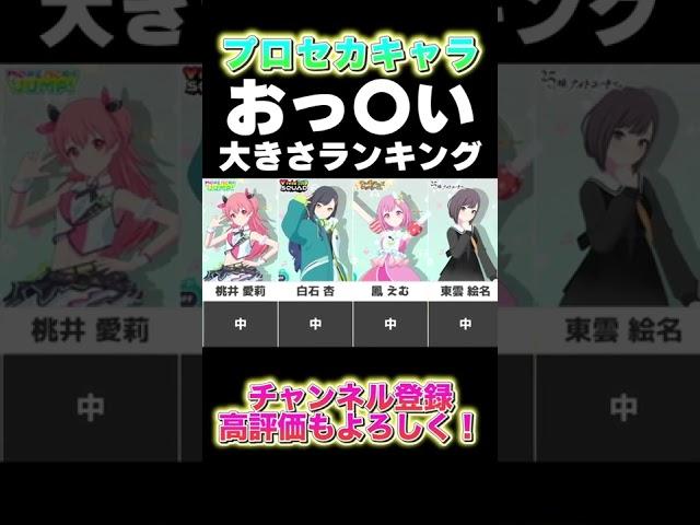 プロセカキャラのおっP大きさランキング【プロセカ】 #Shorts