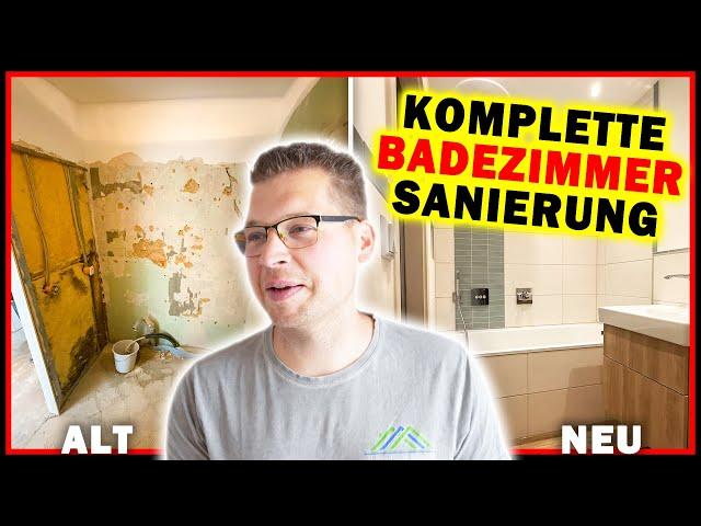 KOMPLETTE BADSANIERUNG - Trockenbau, Rohinstallation & Fliesenverlegung! | Home Build Solution