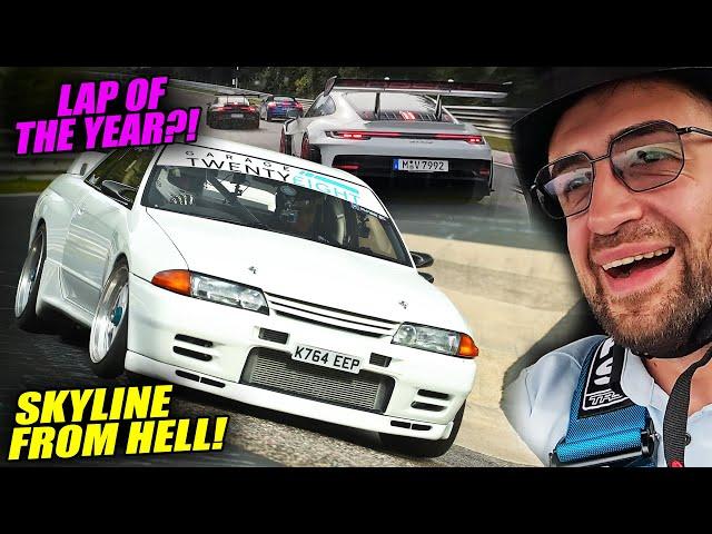 EPIC! Nissan R32 GT-R PUSHING 2 Porsche GT3 RS! // Nürburgring