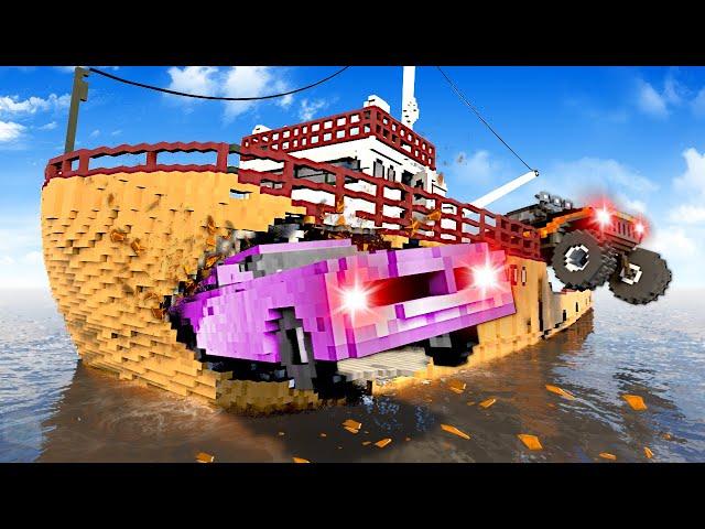HAUNTED CARS DESTROY SHIP! (Teardown)