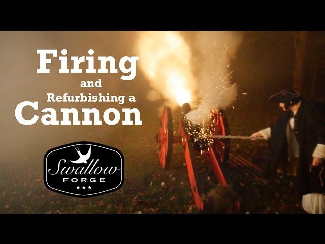 Night Firing a 6 pounder field Cannon (after its new paint job) Swallow Forge