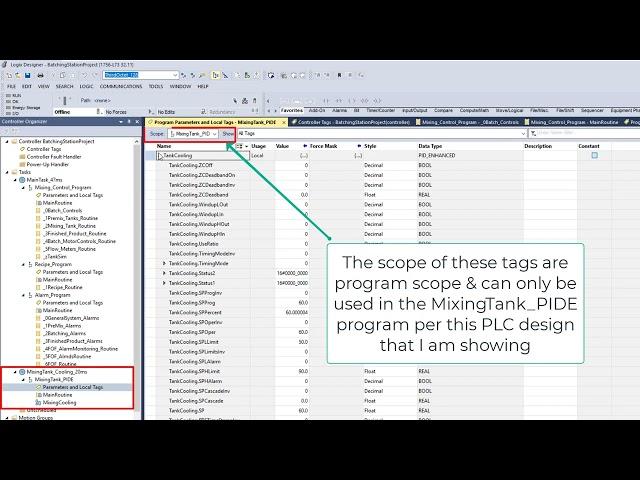 Controller Scope Tags vs Program Scope Tags in Studio 5000