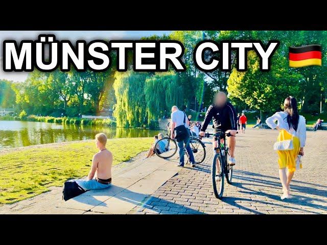 [4K] Walk in Münster City Germany 2020 - Relaxing Aasee Lake Recreation Area