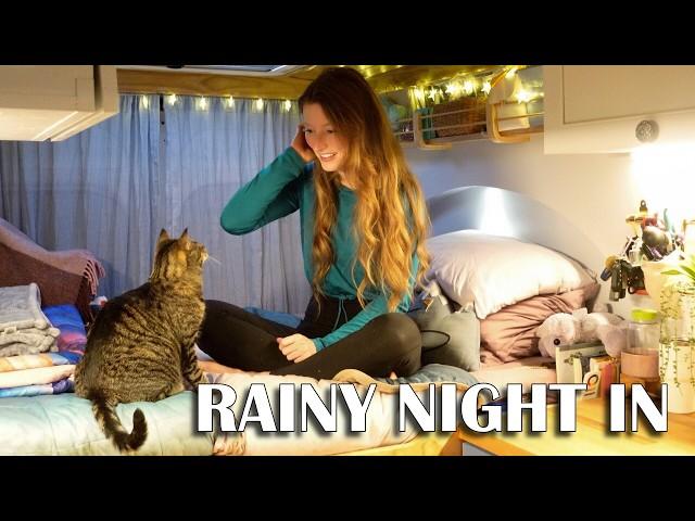 Cozy Weekend VLOG | Rainy Nights & Relaxation | VANLIFE with my CAT