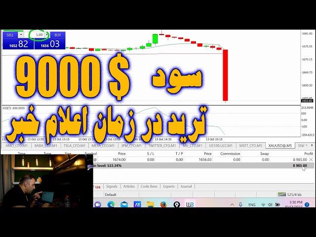 سود 9000 دلاری در زمان اعلام خبر