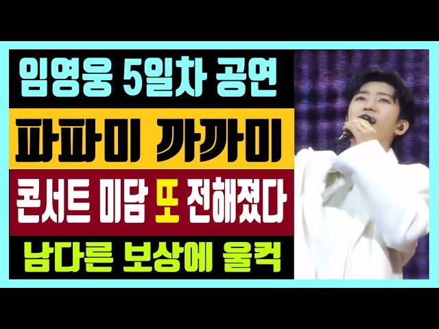 임영웅 5일차 공연 파파미 까까미 콘서트 미담 또 전해졌다 큰일 날 뻔했던 위급상황 남다른 보상에 울컥