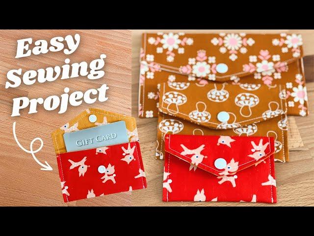 Quick and Easy Snap Pouch Tutorial - Perfect as a Gift Card Holder