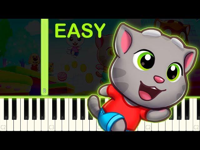 TALKING TOM CANDY RUN - EASY Piano Tutorial