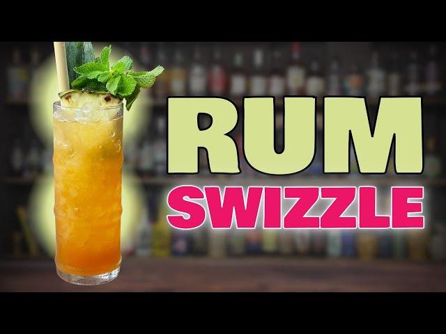 Bermuda RUM SWIZZLE Recipe with Goslings (Rum Cocktails Recipes)