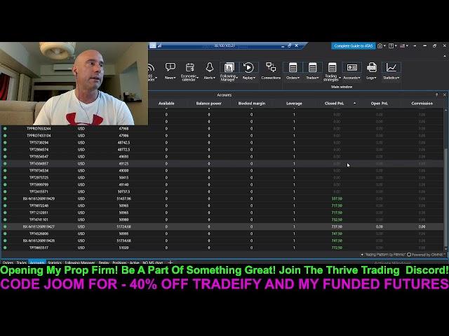 Trading PCE Data At 8:30 With My Tradeify. Bulenox, TPT and Nexgen Accounts! Total Trading Mayhem! 