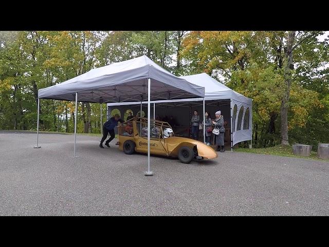 Bobsleigh on wheels.Sigulda Bobsleigh Track.Latvia