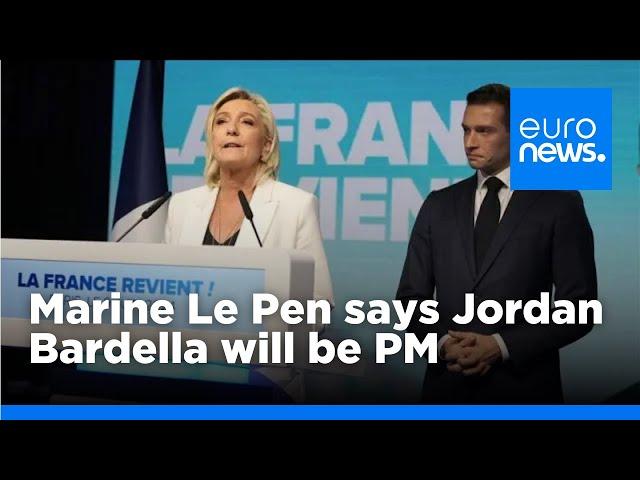 Marine Le Pen says Jordan Bardella will be prime minister if far right wins election | euronews 