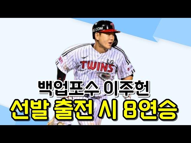 LG트윈스 백업포수 이주헌 선발출전 시 8연승 행진!!!