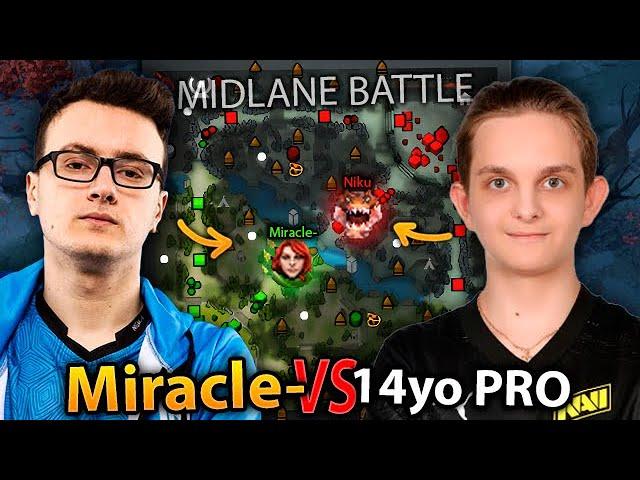 MIRACLE meets this 14yo PRO Player in the MIDLANE (12k MMR Niku) dota 2