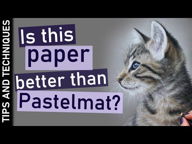 Is this paper better than Pastelmat pastel? | Drawing a kitten in pastels