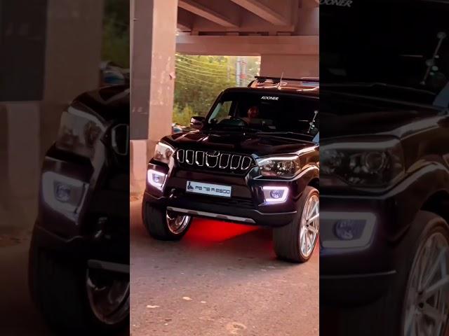 New Mahindra Scorpio s11 black colour modify car #mahindra