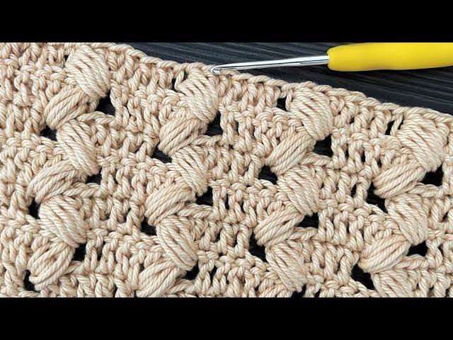 SUPER EASY CROCHET STITCH WITH ONE THREAD