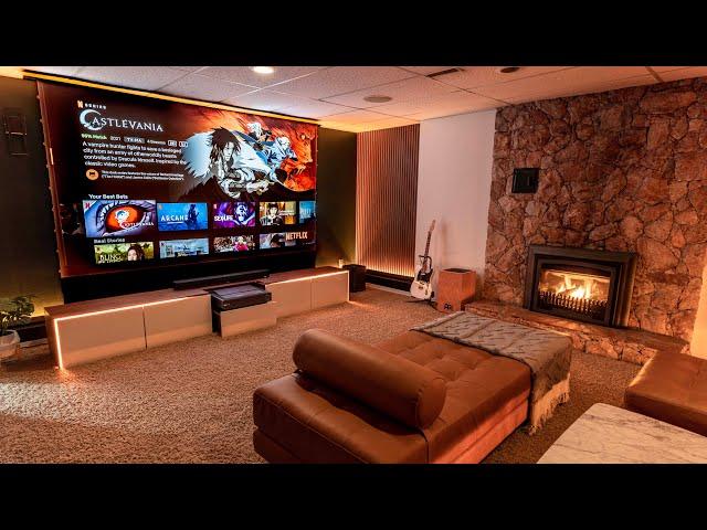 The Modern DREAM Home Theater Room Makeover 2024